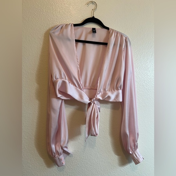 Pink silk long sleeve - Picture 1 of 1